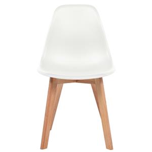 vidaXL Eetkamerstoelen 4 st kunststof wit