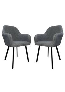 HSM Collection Set van 2 eetkamerstoelen Demi teddystof | 