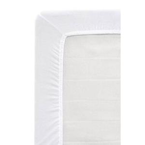 Leen Bakker Hoeslaken Jersey - wit - 90x200cm