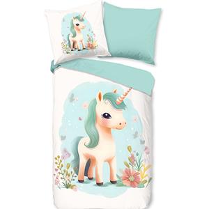 Good Morning One Unicorn Flanel Dekbedovertrek Multi