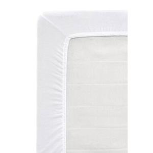 Leen Bakker Hoeslaken Jersey - wit - 160 x 200 cm