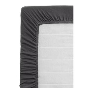Leen Bakker Hoeslaken Recycled polyester - antraciet - 140x200 cm