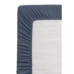 Leen Bakker Hoeslaken Jersey - donker blauw - 160x200 cm