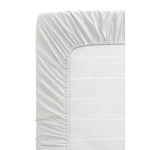 Leen Bakker Hoeslaken Percale katoen - lichtgrijs - 180x220 cm