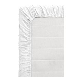 Leen Bakker Topper hoeslaken - Percale katoen - wit - 160x200 cm