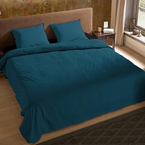Zavelo Basic Uni Dekbedovertrek Petrol -1-persoons (140 x 200/220 cm)
