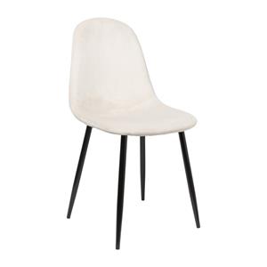 Xenos Eetkamerstoel Ivy - velvet beige - 88x44x53 cm
