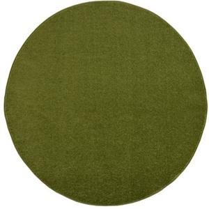 Muratap Vloerkleed - Uni - Groen - 200 Cm - Rond - Laagpolig - Modern Tapijt