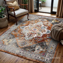 Muratap Vloerkleed - Picasso Castana - Terra Multi - 400x300 Cm - Laagpolig - Vintage Tapijt