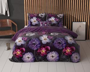 Sleeptime - Magic Flower Dekbedovertrek - Katoen - Paars - 140 x 220