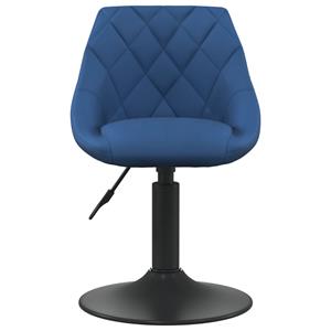 vidaXL Eetkamerstoel fluweel blauw