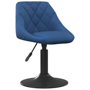 vidaXL Eetkamerstoelen draaibaar 2 st fluweel blauw