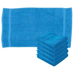 Towelcity Luxe badhanddoek - 6x - bright blauw - 50 x 90 cm - 550 grams - Badkamer textiel - Katoen -