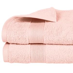 Atmosphera Badhanddoek - 6x - lichtroze - 70 x 130 cm - katoen - 450 grams - luxe handdoek -