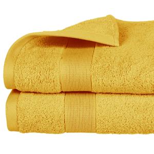 Atmosphera Badhanddoek - 6x - okergeel - 70 x 130 cm - katoen - 450 grams - luxe handdoek -