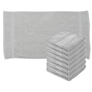 Towelcity Luxe badhanddoek - 8x - lichtgrijs - 50 x 90 cm - 550 grams - Badkamer textiel - Katoen -