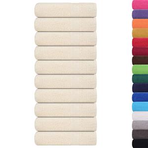 vidaXL Handdoeken 10 st 50x100 cm 360 g/m² 100% katoen crèmekleurig