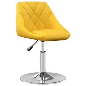 vidaXL Eetkamerstoelen draaibaar 4 st fluweel mosterdgeel