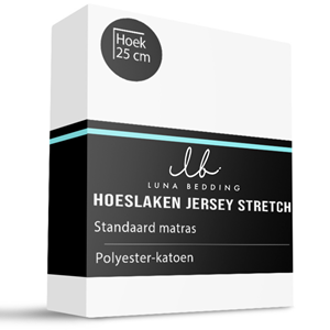 Luna Bedding Hoeslaken Jersey Stretch - 90x200 cm - Keuze Uit Meerdere Kleuren -  - 