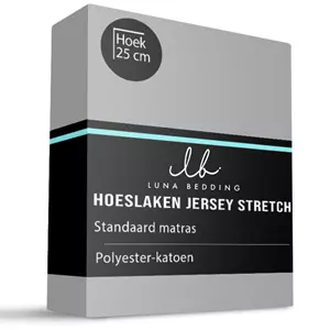 Luna Bedding Hoeslaken Jersey Stretch - 90x200 cm - Keuze Uit Meerdere Kleuren -  - 