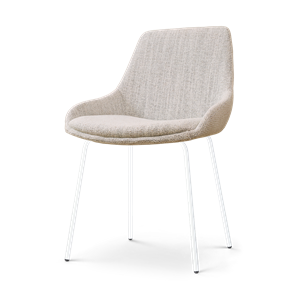 Nolon Nora-Isa eetkamerstoel beige gemêleerd - wit onderstel