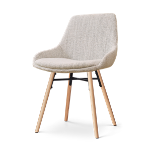 Nolon Nena-Isa eetkamerstoel beige gemêleerd - houten onderstel