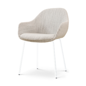 Nolon Nora-Mae eetkamerstoel beige gemêleerd - wit onderstel