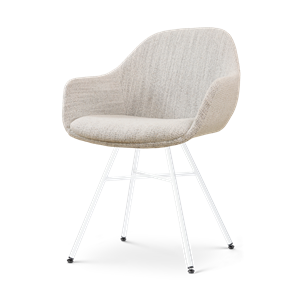 Nolon Noa-Mae eetkamerstoel beige gemêleerd - wit onderstel