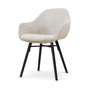 Nolon Nena-Mae eetkamerstoel beige gemêleerd - zwart houten onderstel