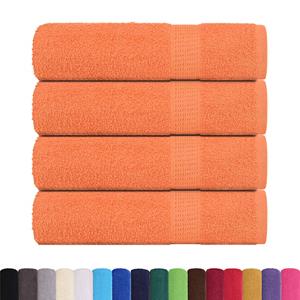 vidaXL Douchehanddoeken 4 st 70x140 cm 360 g/m² 100% katoen oranje