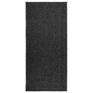 vidaXL Vloerkleed ZIZUR binnen en buiten 100x200cm jute look antraciet