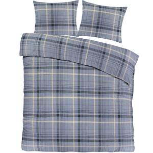 Slaaptextiel Flanel Dekbedovertrek Otztal Blauw-2-persoons (200 x 200/220 cm)