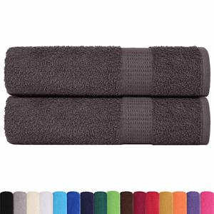 vidaXL Handdoeken 2 st 50x100 cm 360 g/m² 100% katoen antracietkleurig