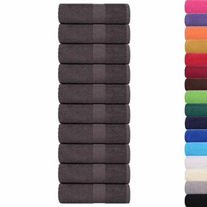 vidaXL Zeepdoekjes 10 st 30x30cm 360 g/m² 100% katoen antracietkleurig