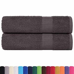 vidaXL Badhanddoeken 2 st 100x150 cm 360 g/m² 100% katoen antraciet