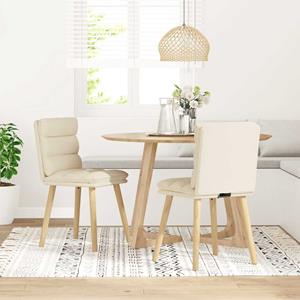 vidaXL Eetkamerstoelen 2 st linnen