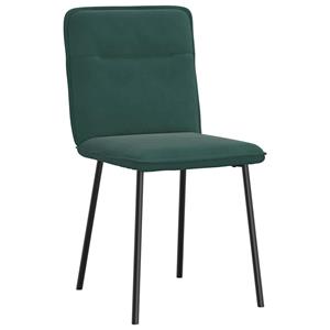 vidaXL Eetkamerstoelen 4 st fluweel donkergroen