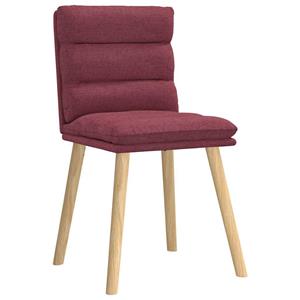 vidaXL Eetkamerstoelen 4 st stof wijnrood