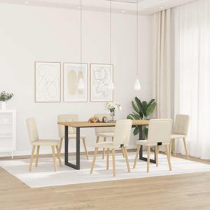 vidaXL Eetkamerstoelen 6 st linnen