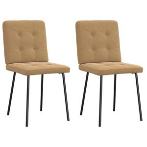 VidaXL Eetkamerstoelen 2 st fluweel bruin