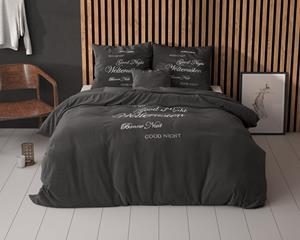 RoyalTextile - Welterusten Dekbedovertrek Micropercal - Zwart - 140 x 220