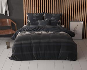 RoyalTextile - Buddha Dekbedovertrek Katoen - Antraciet - 140 x 200/220