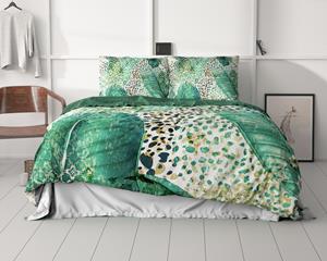 RoyalTextile - Morena Dekbedovertrek Katoen-Satijn - Groen - 140 x 220
