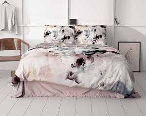 RoyalTextile - Flor Dekbedovertrek Katoen-Satijn - Grijs - 140 x 220