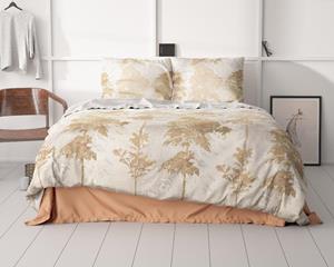 RoyalTextile - Riffo Dekbedovertrek Katoen-Satijn - Goud - 140 x 220