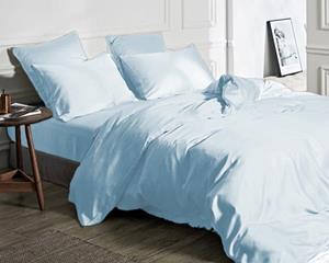 RoyalTextile - Dekbedovertrek 100% Bamboo - Blauw - 200 x 200/220