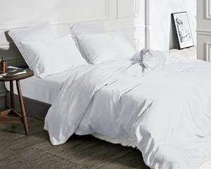 RoyalTextile - Dekbedovertrek 100% Bamboo - Wit - 140 x 200/220