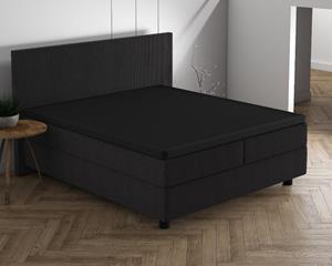RoyalTextile - Topper Hoeslaken Dubbel Jersey - Zwart - 140 x 200/220
