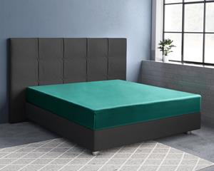 RoyalTextile - Hoeslaken Katoen-Satijn - Donkergroen - 140 x 200
