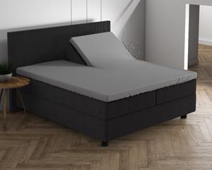 RoyalTextile - Splittopper Hoeslaken Dubbel Jersey - Grijs - 180 x 200/220